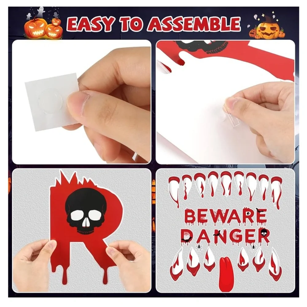 Halloween Trunk or Treat Vampire Mouth Decoration Kit Halloween Car Trunk